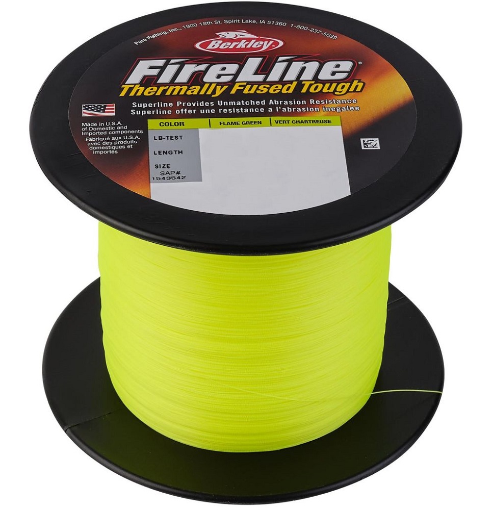 Berkley splietaná núra fireline fused original flame green - 0,15 mm 8,3 kg 1 m