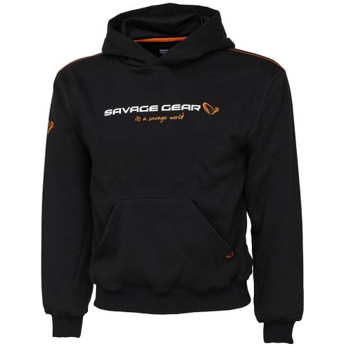 Savage Gear Mikina Junior Logo Hoodie Black In