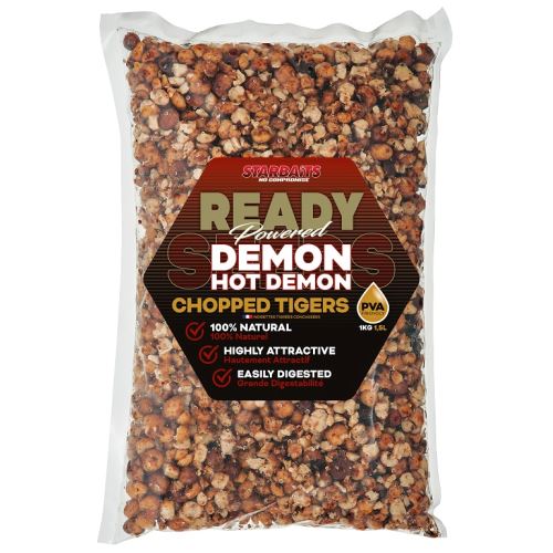 Starbaits Drvený Tigrí Orech Ready Seeds Hot Demon Chopped Tiger 1 kg