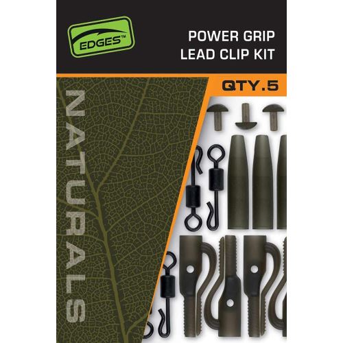 Fox Montáž Edges Naturals Power Grip Lead clip kit 5 ks