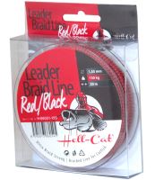 Hell-Cat Náväzcová Šnúra Leader Braid Line Red Black 20 m-Priemer 1,20 mm / Nosnosť 100 kg