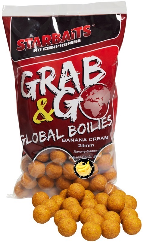 E-shop Starbaits boilies g&g global banana cream - 800 g 20 mm