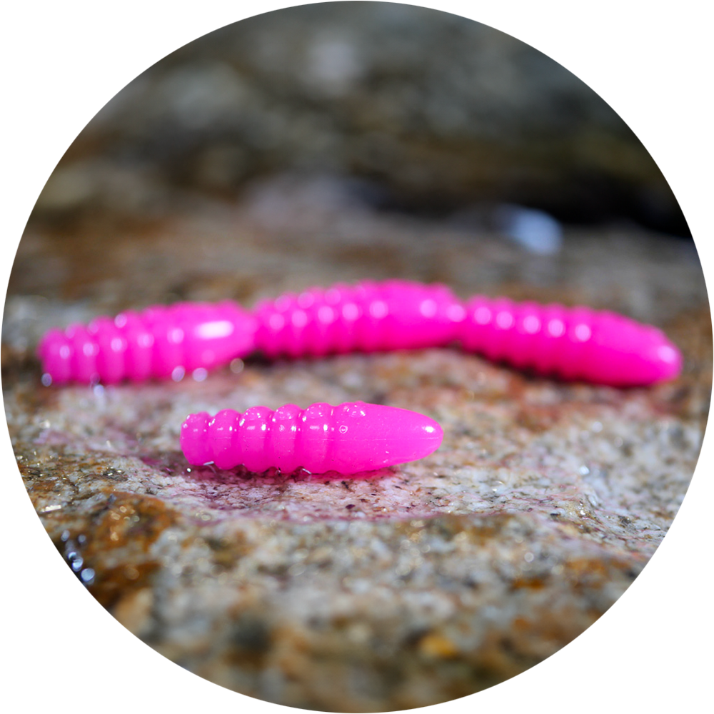 E-shop Redbass gumová nástraha trout grub signal pink uv color - 3x33 mm