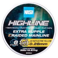 Nash Splietaná šnúra Highline Extra Supple Braid UV Yellow 600 m - 0,28 mm 15,87 kg