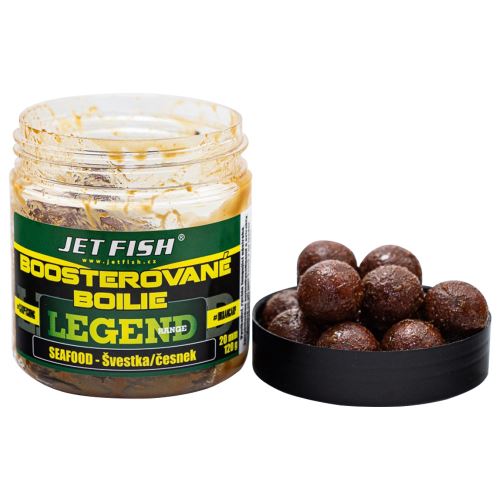 Jet Fish Boosterované Boilie Legend Range Seafood Slivka Cesnak 250 ml - 20 mm