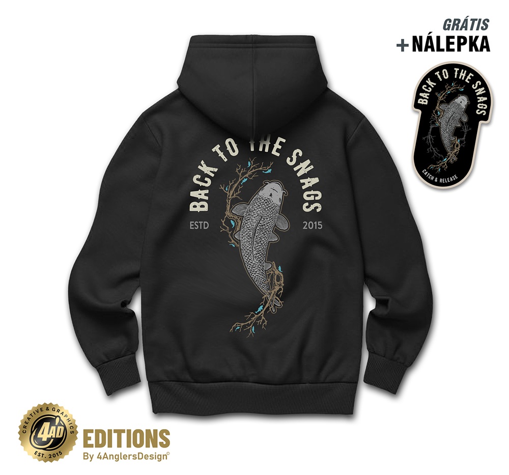 E-shop 4anglersdesign mikina back to the snags - m