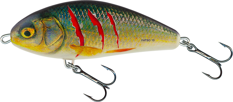 Salmo wobler fatso floating wounded real roach 10 cm