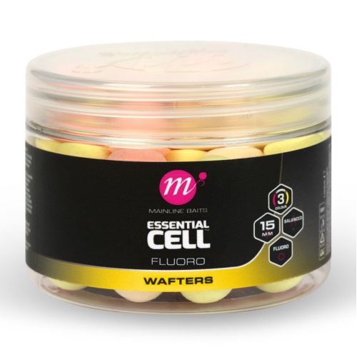 Mainline Balanced Boilie Fluoro Wafters Pink Yellow White 15 mm