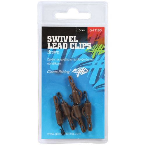 Giants Fishing Záves Na Bočné Olovo Swivel Lead Clips 5 ks