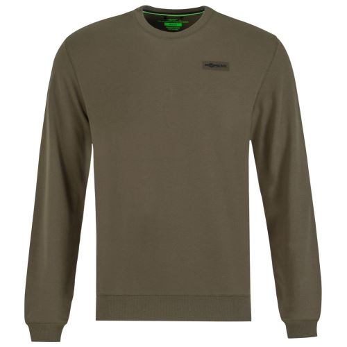Korda Tričko s Dlhým Rukávom Patch Crewneck Dark Olive