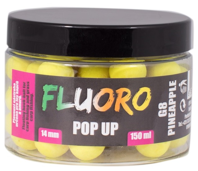 Lk baits pop-up fluoro g-8 pineapple - 150 ml 14 mm