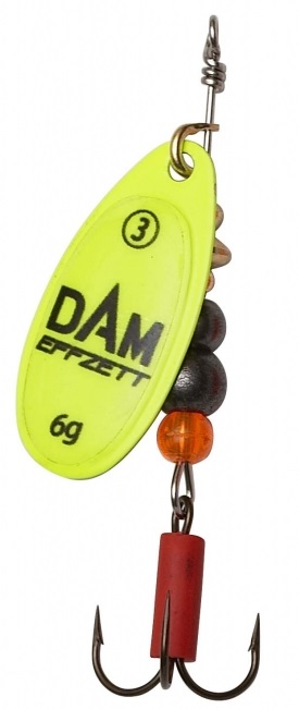 Dam blyskač effzett fluo spinner yellow - veľkosť 1 3 g