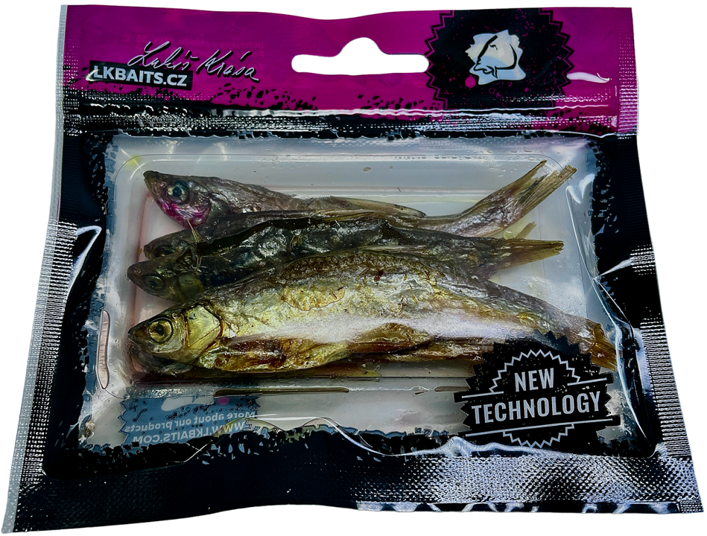 Lk baits dipovaná rybička predátor xl 5 ks 6-10 cm