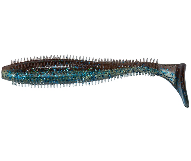 Fox rage gumová nástraha spikey shad uv blue guts - 9 cm