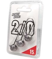 Monkey Lures Jigová Hlavička MNKY Hook Raw 3 ks 4/0