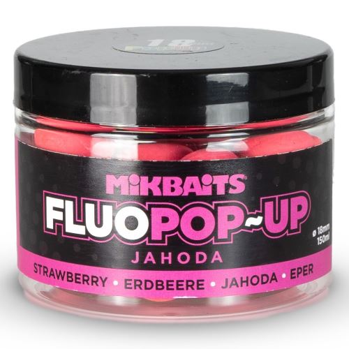 Mikbaits Plávajúce Boilie Fluo Jahoda 150 ml