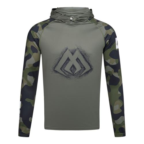 Mikado Tričko S Kapucňou Green Camo