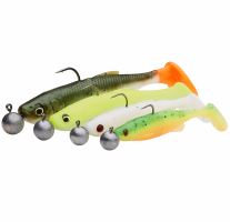 Savage Gear Gumová Nástraha Fat Minnow T Tail RTF Darkwater Mix 4 ks (1)