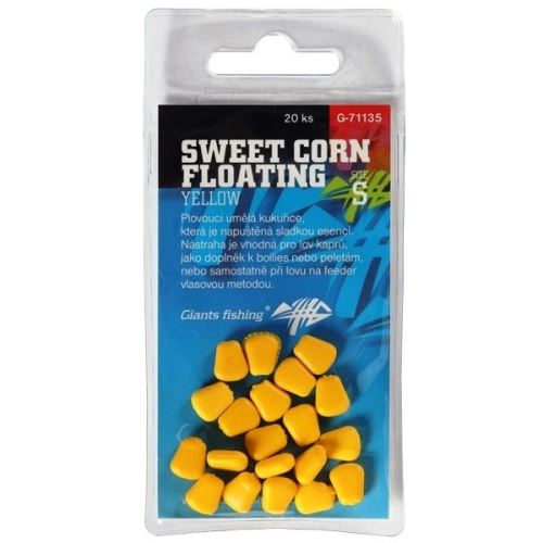 Giants Fishing Umelá Nástraha Sweet Corn Floating Yellow 20 ks