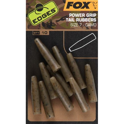 Fox Prevleky Edges Camo Powergrip Tail Rubbers 10 ks Veľkosť 7