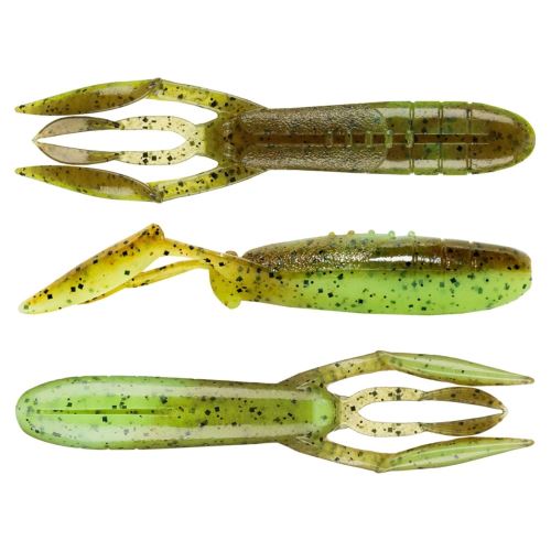 Keitech Gumová Nástraha Glide Camaron Green Pumpkin Chartreuse - 9 cm 10 g 6 ks