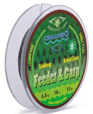 Cralusso náväzcová šnúra feeder & carp braided hooklenght line 10 m - 10 lb