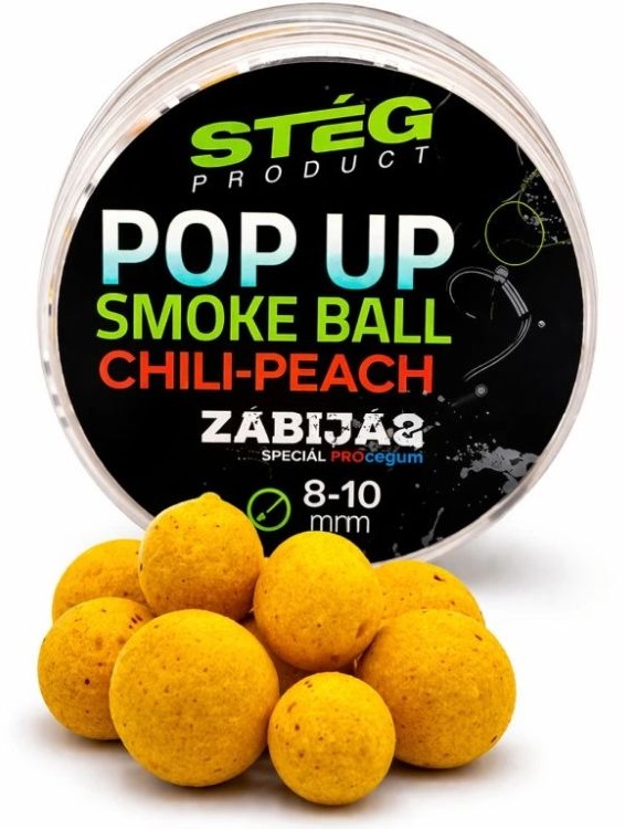 Stég plávajúcce boilie zabijaq pop up sb 10 g 8-10 mm - chili peach