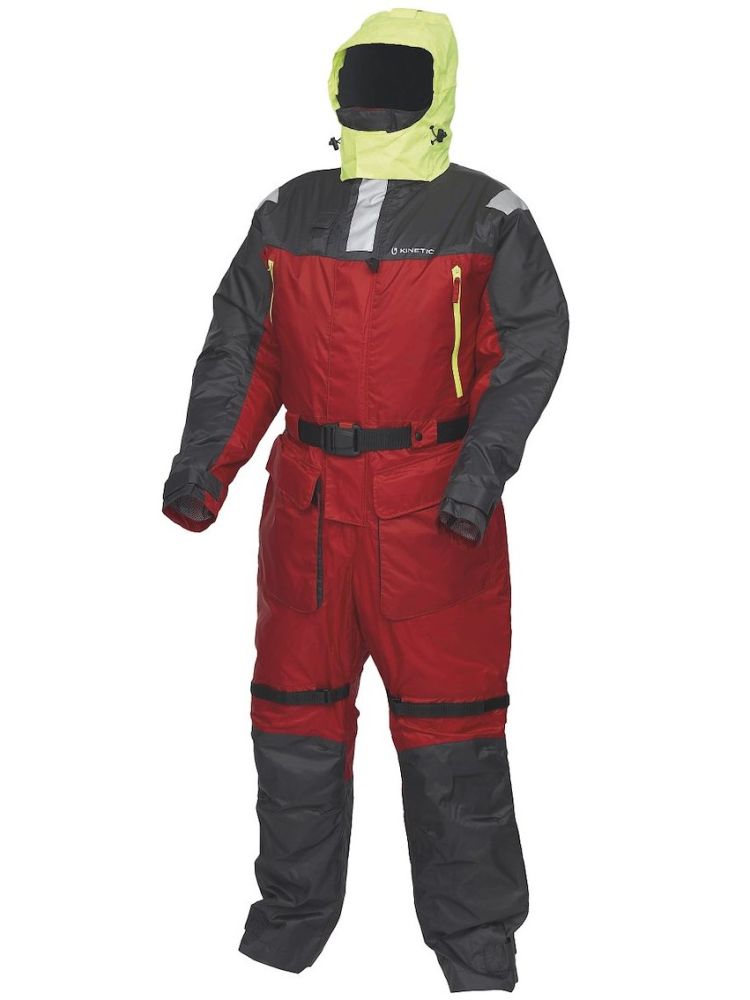 Kinetic plávajúci oblek guardian flotation suit red stormy - xl.
 Vlastnosti: •Certifikované DS/EN ISO 12402-6 •Oxford Nylon 210D potiahnutý PU •Podlepené švy •4mm vysoký vztlak, ľahká EVA pena •Robustný hlavný zips •Silný bedrový pás s prackou ITW Nexus •Vysoko reflexná páska na ramenách a vpredu •Bezpečnostná píšťalka • Golier podšitý fleecom •Odnímateľná a nastaviteľná kapucňa •9 praktických vreciek •Zateplený do chladného prostredia •Výrazne žlté ramená, chrbát a kapucňa •Regulácia na suchý zips na nohaviciach