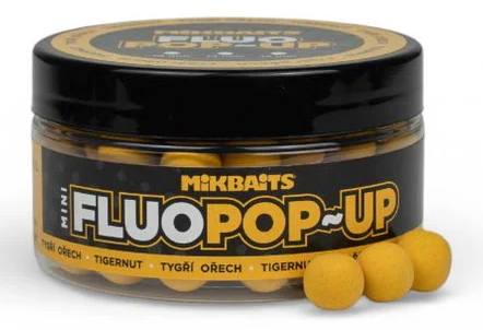 E-shop Mikbaits mini plávajúce boilie fluo 100 ml 10 mm - tigrí orech