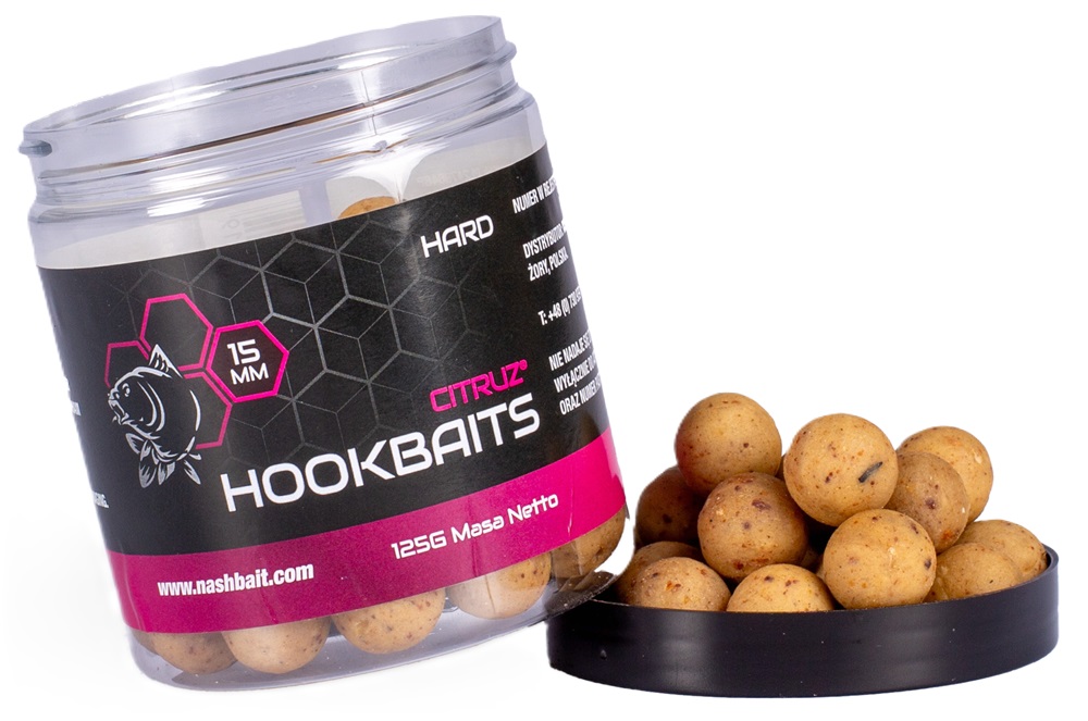 Nash tvrdené boilie hard hookbaits citruz - 125 g 20 mm