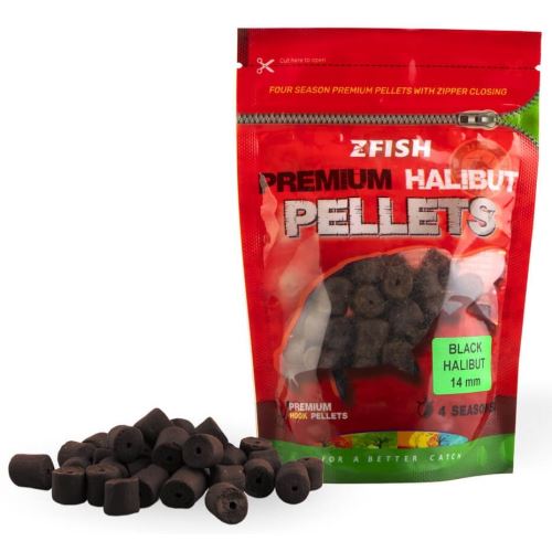 Zfish Chytacie Pelety Premium Halibut Pellets Black Halibut 200 g