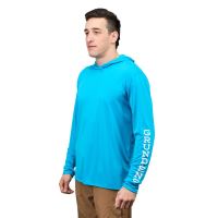 Grundéns Funkčná UV Mikina Tough Sun Hoodie Azure (6)