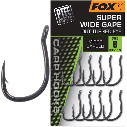 Fox Háčiky Super Wide Gape Out-Turned Eye 10 ks