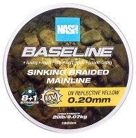 Nash Splietaná Šnúra Baseline Sinking Braid UV Yellow 1200 m - 0,20 mm 9,07 kg