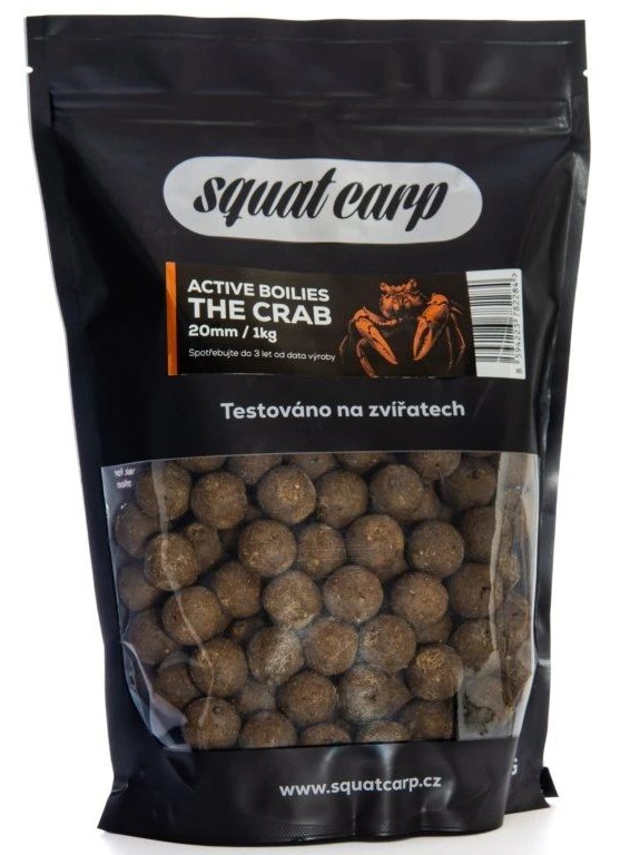 Squat carp active boilies the crab - 1 kg 20 mm