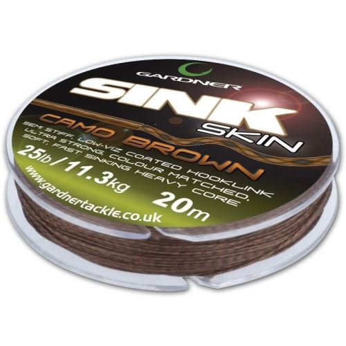 Gardner Splietaná Šnúra Sink Skin Brown Hnedá 20m - Nosnosť 15 lb