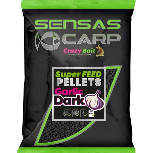 Sensas Pelety Super Feed Garlic Dark 650 g