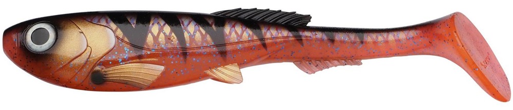 Abu garcia gumová nástraha beast paddletail  red tiger 17 cm 49 g 6 ks