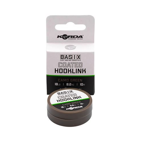 Korda Náväzcová Šnúra Basix Coated Hooklink Camo Green 10 m