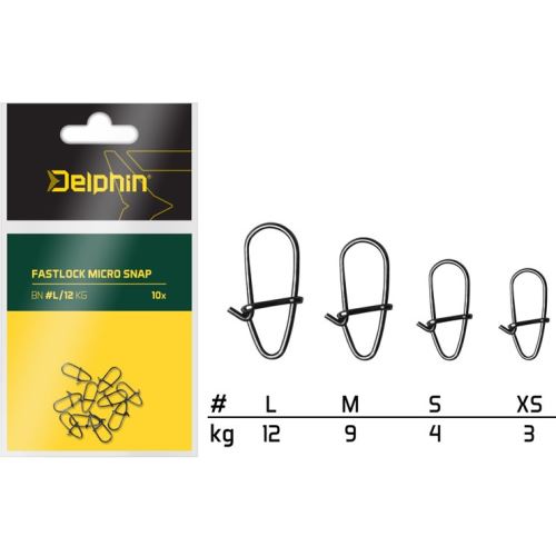 Delphin Karabínka Fastlock Micro Snap 10 ks