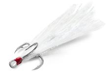 Delphin Trojháčik Bird Hook Triple Biele Pierka 3 ks