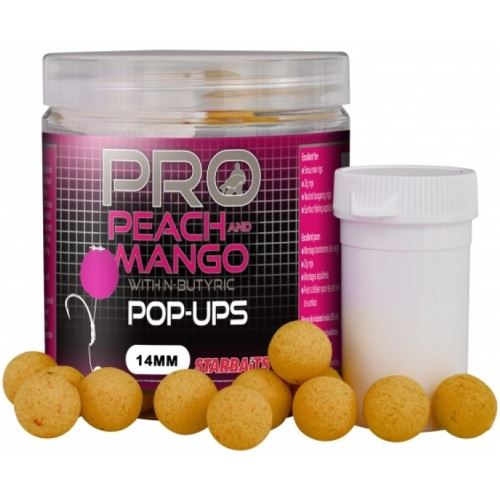 Starbaits Plávajúce Boilie Probiotic Pop Up Peach Mango 60 g