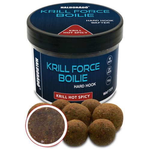 Haldorádó Tvrdené Boilie Krill Force Hard Hook Boilies Wafters 70 g 16/20 mm