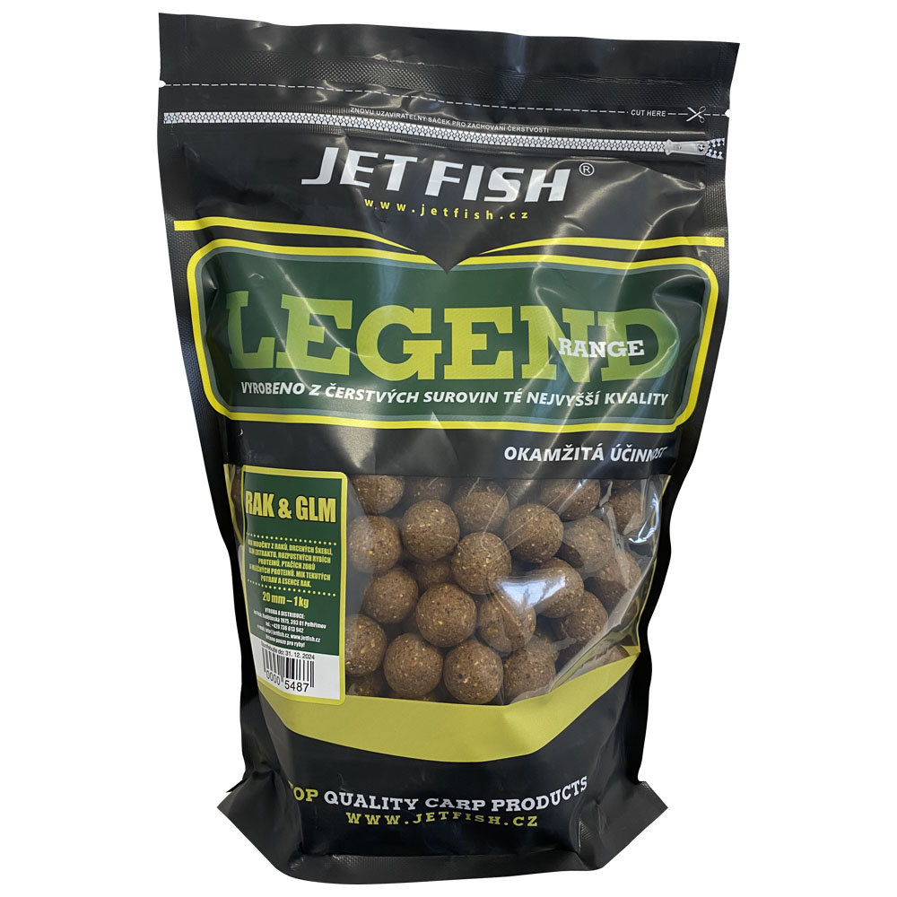 Jet fish boilie legend range rak & glm - 10 kg 24 mm