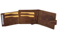 Mercucio Rybársky Darčekový Set Kapor - Pánska Peňaženka a Kožený Opasok Tmavý Hladký (2)