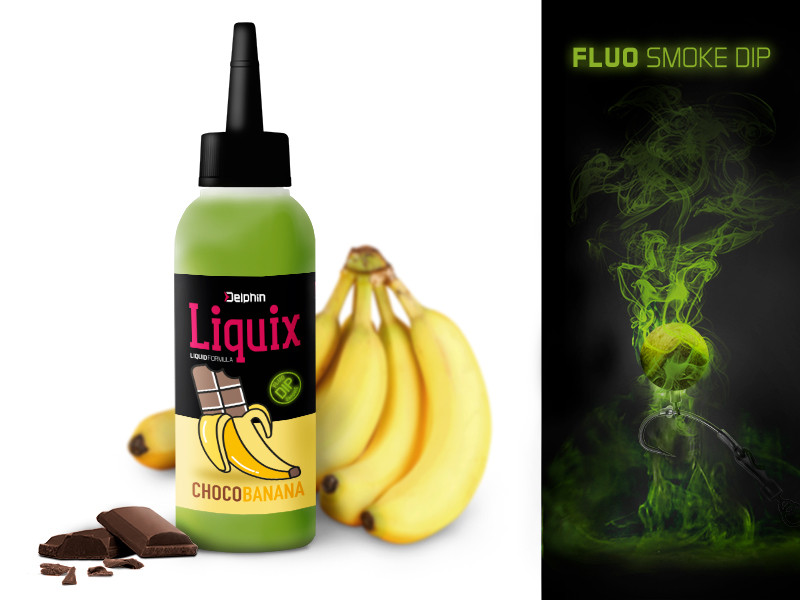 Delphin fluo dip d snax liquix 100 ml - čokoláda banán