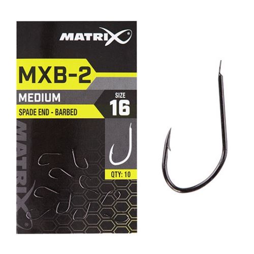 Matrix Háčiky MXB-2 Barbed Spade End Black Nickel 10 ks
