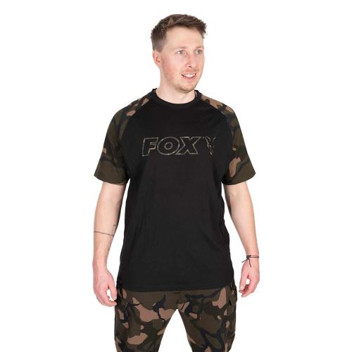 Fox Tričko Black Camo Outline T-Shirt