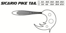 Mikado Gumová Nástraha Sicario Pike Tail Roach Balenie (1)