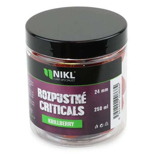 Nikl Rozpustné Criticals Boilie Krill Berry 250 ml
